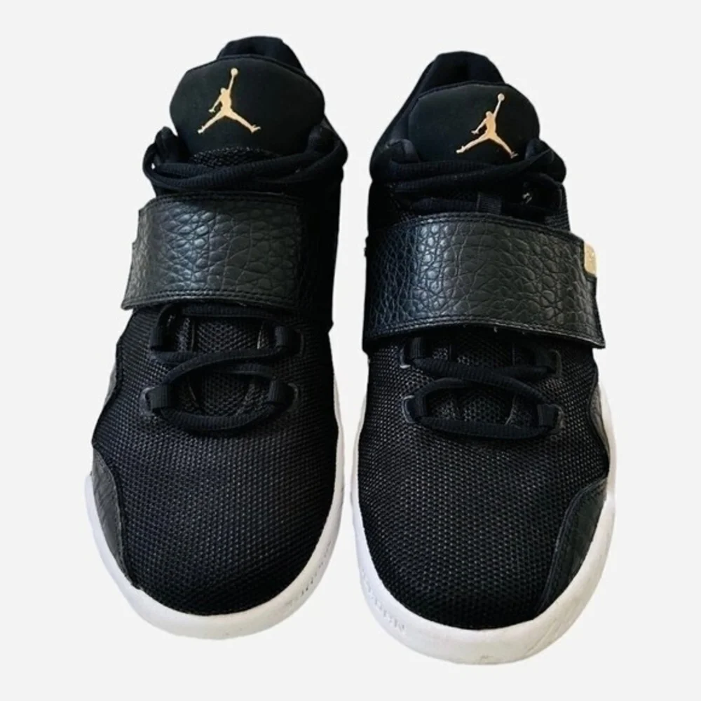 Air Jordan J23 Black Metallic Gold White Leather Men’s Sneakers 8.5